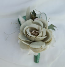 Load image into Gallery viewer, Sage green everlasting flowers corsage & buttonhole AB2150 - School formal, prom, graduation