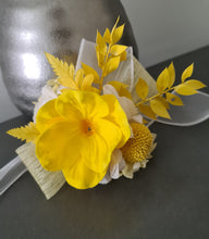 Load image into Gallery viewer, Yellow real touch anemone preserved flowers corsage & buttonhole AB2160 - School formal, prom, graduation
