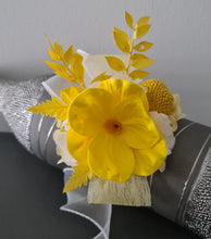 Load image into Gallery viewer, Yellow real touch anemone preserved flowers corsage & buttonhole AB2160 - School formal, prom, graduation