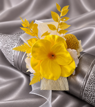 Load image into Gallery viewer, Yellow real touch anemone preserved flowers corsage & buttonhole AB2160 - School formal, prom, graduation