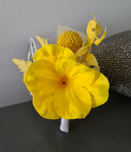 Load image into Gallery viewer, Yellow real touch anemone preserved flowers corsage & buttonhole AB2160 - School formal, prom, graduation