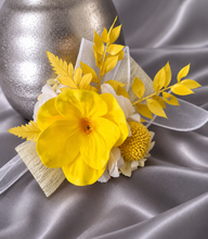 Load image into Gallery viewer, Yellow real touch anemone preserved flowers corsage & buttonhole AB2160 - School formal, prom, graduation