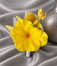 Load image into Gallery viewer, Yellow real touch anemone preserved flowers corsage & buttonhole AB2160 - School formal, prom, graduation