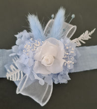 Load image into Gallery viewer, Baby blue preserved flowers corsage & buttonhole AB2163 - School formal, prom, graduation