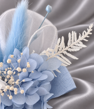 Load image into Gallery viewer, Baby blue preserved flowers corsage & buttonhole AB2163 - School formal, prom, graduation
