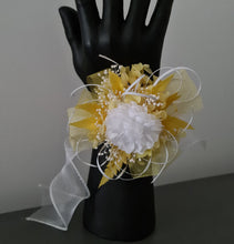 Load image into Gallery viewer, Yellow everlasting flowers corsage AB2164 - School formal, prom, graduation
