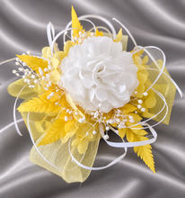 Load image into Gallery viewer, Yellow everlasting flowers corsage AB2164 - School formal, prom, graduation