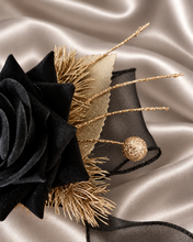 Load image into Gallery viewer, Black & gold everlasting flowers corsage AB2167 - School formal, prom, graduation