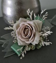 Load image into Gallery viewer, Sage green everlasting flowers corsage AB2168 - School formal, prom, graduation