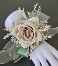 Load image into Gallery viewer, Sage green everlasting flowers corsage AB2168 - School formal, prom, graduation