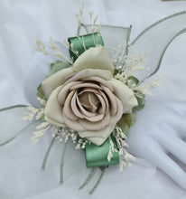 Load image into Gallery viewer, Sage green everlasting flowers corsage AB2168 - School formal, prom, graduation