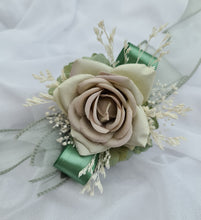 Load image into Gallery viewer, Sage green everlasting flowers corsage AB2168 - School formal, prom, graduation