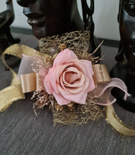 Load image into Gallery viewer, Blush & gold everlasting flowers corsage AB2170 - School formal, prom, graduation