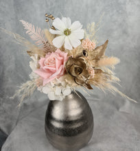 Load image into Gallery viewer, Everlasting flowers blush, champagne gold & neutral cake topper AB2181
