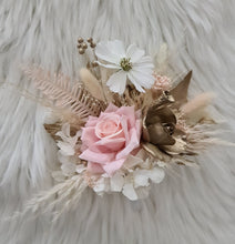 Load image into Gallery viewer, Everlasting flowers blush, champagne gold & neutral cake topper AB2181