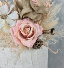 Load image into Gallery viewer, Everlasting flowers blush, champagne gold & neutral cake topper AB2182