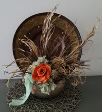Load image into Gallery viewer, Sage & orange preserved flowers w reflexed rose – AB2185