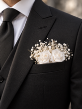 Load image into Gallery viewer, White & Off-White preserved roses pocket flowers AB2208 – Wedding, Prom, Graduation