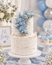 Load image into Gallery viewer, Its a Boy Preserved flowers blue Cake Topper