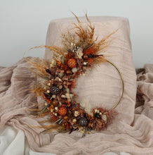Load image into Gallery viewer, Rustic Floral cake hoop combination of preserved & dry flowers