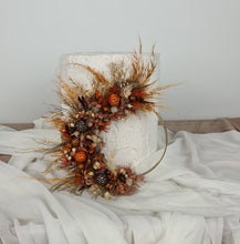 Load image into Gallery viewer, Rustic Floral cake hoop combination of preserved & dry flowers
