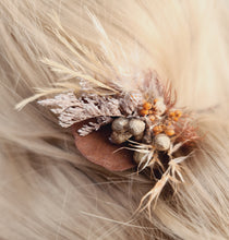 Load image into Gallery viewer, 3 x Rustic preserved everlasting flowers bobby pins