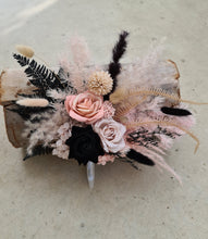 Load image into Gallery viewer, Floral cake topper in black, nude & soft pink/peach tones