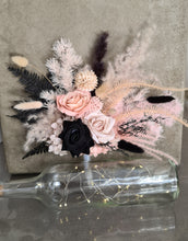 Load image into Gallery viewer, Floral cake topper in black, nude & soft pink/peach tones