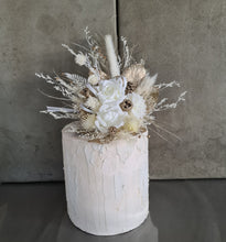 Load image into Gallery viewer, Double cake topper in champagne gold & neutral colours