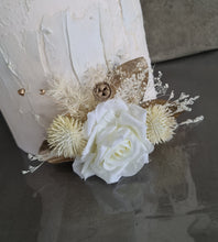Load image into Gallery viewer, Double cake topper in champagne gold & neutral colours