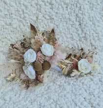 Load image into Gallery viewer, Double cake topper in blush, neutral & gold colours