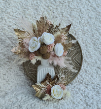 Load image into Gallery viewer, Double cake topper in blush, neutral & gold colours