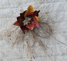 Load image into Gallery viewer, Double floral cake topper in rustic autumn colors