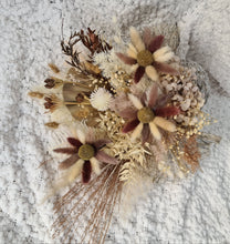 Load image into Gallery viewer, Boho hippie everlasting flowers in wicker pot