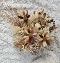 Load image into Gallery viewer, Boho hippie everlasting flowers in wicker pot