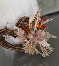 Load image into Gallery viewer, Double love hearth cake topper - Rustic flowers