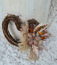 Load image into Gallery viewer, Double love hearth cake topper - Rustic flowers