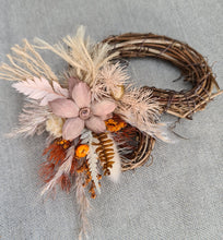 Load image into Gallery viewer, Double love hearth cake topper - Rustic flowers