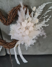 Load image into Gallery viewer, Double love hearth cake topper - Boho everlasting flowers