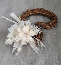 Load image into Gallery viewer, Double love hearth cake topper - Boho everlasting flowers