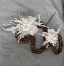 Load image into Gallery viewer, Double love hearth cake topper - Boho everlasting flowers