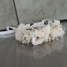 Load image into Gallery viewer, Boho style Everlasting preserved flowers crown / dog collar