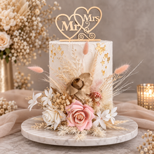 Load image into Gallery viewer, Mr & Mrs Floral Cake topper - blush