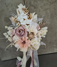 Load image into Gallery viewer, Real touch flowers Bridal bouquet in blush
