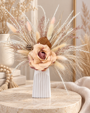 Load image into Gallery viewer, Peach blush Everlasting flowers cake topper