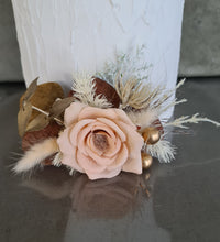 Load image into Gallery viewer, Double Everlasting flowers cake topper in peach