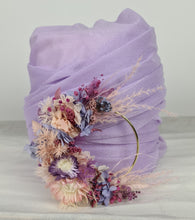 Load image into Gallery viewer, Pink / purple everlasting flowers cake topper hoop – 4 inch