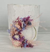Load image into Gallery viewer, Pink / purple everlasting flowers cake topper hoop – 4 inch
