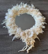 Load image into Gallery viewer, Boho deco Everlasting flowers wall mirror