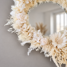 Load image into Gallery viewer, Boho deco Everlasting flowers wall mirror